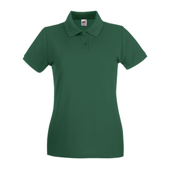 Damen Premium Polo - Baumwolle | bis 2XL, Farben Fruit of the Loom: bottle green