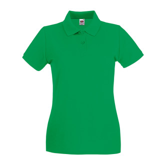 Damen Premium Polo - Baumwolle | bis 2XL, Farben Fruit of the Loom: kelly green