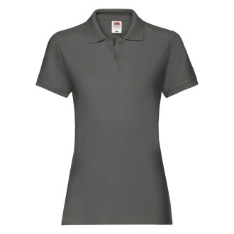 Damen Premium Polo - Baumwolle | bis 2XL, Farben Fruit of the Loom: light graphite