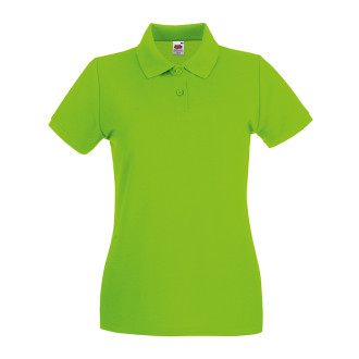 Damen Premium Polo - Baumwolle | bis 2XL, Farben Fruit of the Loom: lime green