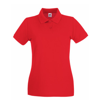 Damen Premium Polo - Baumwolle | bis 2XL, Farben Fruit of the Loom: classic red