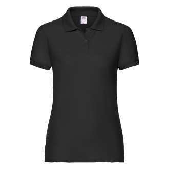 Damen Piqué Polo | Mischgewebe bis 2XL, Farben: black
