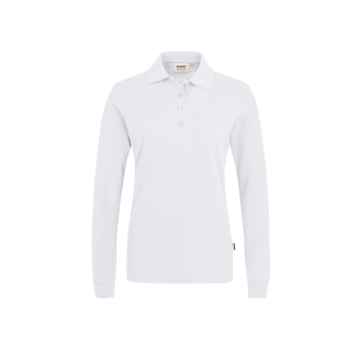 Women Premium Performance Langarm-Polo | Mischgewebe - bis 6XL, Farben Hakro: weiss