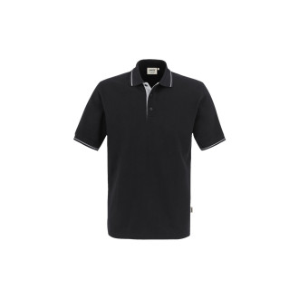 Herren Polo Casual - Baumwolle | bis 3XL, Farben: schwarz/silber