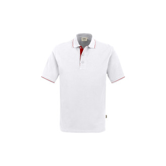 Herren Polo Casual - Baumwolle | bis 3XL, Farben: weiß/rot
