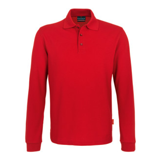 Premium Performance Langarm-Polo - Mischgewebe| bis 6XL, Farben: rot
