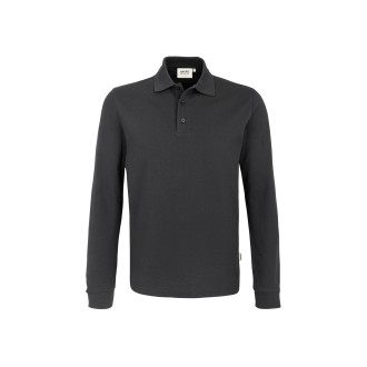 Premium Performance Langarm-Polo - Mischgewebe| bis 6XL, Farben: karbongrau