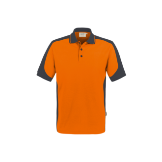 Poloshirt Contrast Performance | bis 6XL, Farben: orange/anthrazit