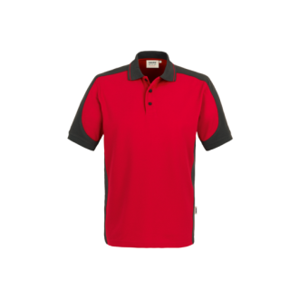 Poloshirt Contrast Performance | bis 6XL, Farben: rot/anthrazit