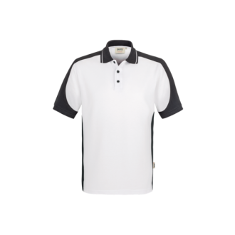 Poloshirt Contrast Performance | bis 6XL, Farben: weiß/anthrazit