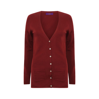 Ladies Cardigan Lightweight | bis 4XL, Farben: burgundy