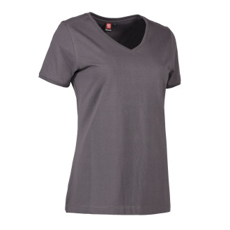 HACCP Damen T-Shirt V-Ausschnitt | bis 6XL, Farben: grau