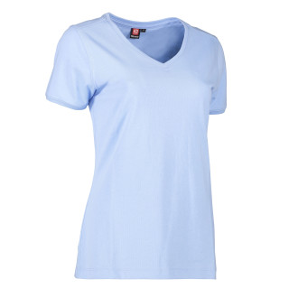 HACCP Damen T-Shirt V-Ausschnitt | bis 6XL, Farben: hellblau