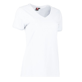 HACCP Damen T-Shirt V-Ausschnitt | bis 6XL, Farben: weiß