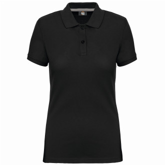 Damen Polo Anti-Bakteriell & Anti-Pilling - Mischgewebe| bis 3XL, Farben: black