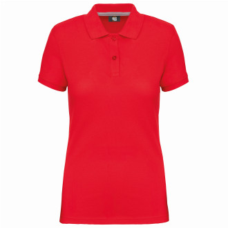 Damen Polo Anti-Bakteriell & Anti-Pilling - Mischgewebe| bis 3XL, Farben: red