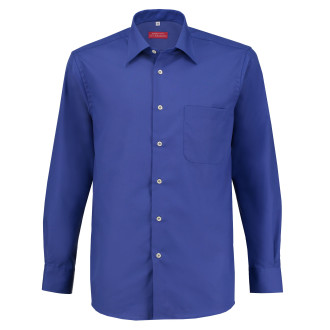 PETERMANN Premium Hemd 1/1-Arm | bügelfrei, Farben: royal, Herren Hemden Größen: 45
