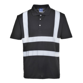 Reflex-Poloshirt IONA | bis 6XL, Farben: schwarz