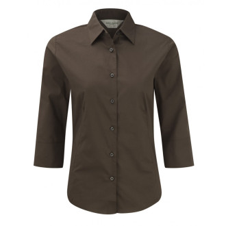 STRETCH Bluse 3/4 Arm, Farben Russell: chocolate