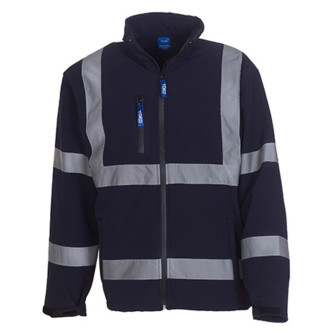 High Visibility Softshell Jacket | bis 4XL, Farben: marine