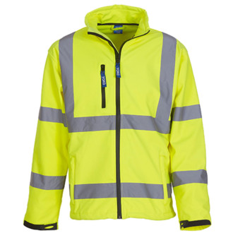 High Visibility Softshell Jacket | bis 4XL, Farben: hi-vis yellow