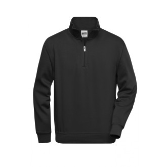 Workwear Half Zip Sweat - Mischgewebe | bis 6XL, Farben: black