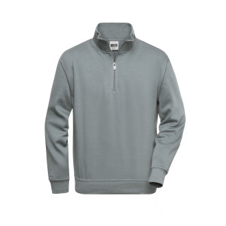 Workwear Half Zip Sweat - Mischgewebe | bis 6XL, Farben: dark grey