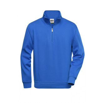 Workwear Half Zip Sweat - Mischgewebe | bis 6XL, Farben: royal