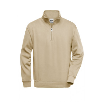 Workwear Half Zip Sweat - Mischgewebe | bis 6XL, Farben: stone