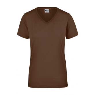 Damen Work-Tshirt | bis 4XL | Mischgewebe, Farben: brown