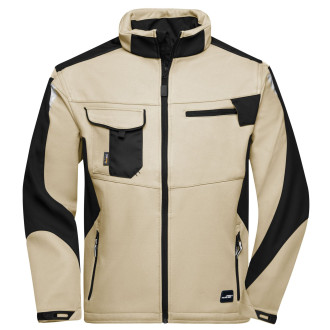 Softshelljacke -STRONG- | bis 6XL, Farben: stone/black