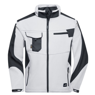 Softshelljacke -STRONG- | bis 6XL, Farben: white/carbon