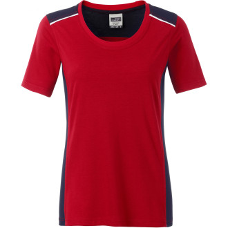 Damen T-Shirt COLOR | bis 4XL | Mischgewebe, Farben: red/navy