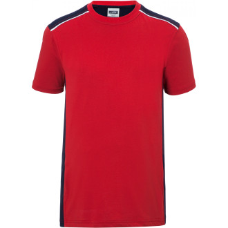 Herren T-Shirt COLOR | bis 6XL | Mischgewebe, Farben: red/navy