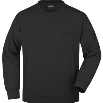 Sweater mit Brusttasche | bis 3XL, Farben: black
