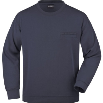 Sweater mit Brusttasche | bis 3XL, Farben: navy