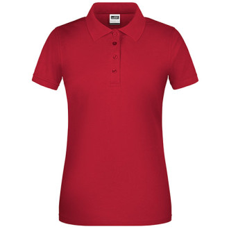 Ladies Bio Workwear Polo | bis 4XL, Farben James & Nicholson: red