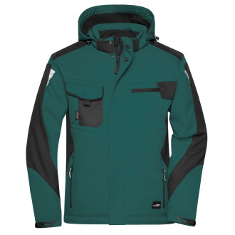 Winter Softshelljacke Craftsmen -STRONG- | bis 6XL, Farben: darkgreen/black