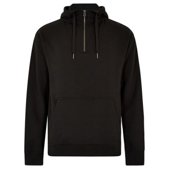 1/4 Zip Hoodie | bis 3XL, Farben: black