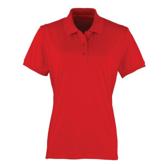 Women's Coolchecker Piqué Polo - Polyester | bis 2XL, Farben: red