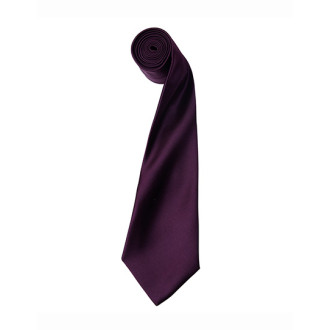 Colours Collection - Satin Krawatte, Krawatten- und Tuchfarben: aubergine