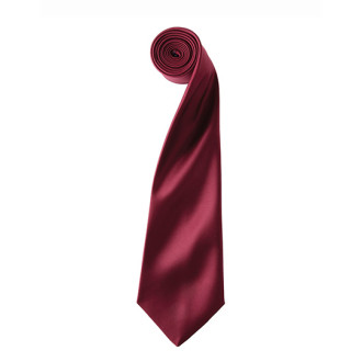 Colours Collection - Satin Krawatte, Krawatten- und Tuchfarben: burgundy