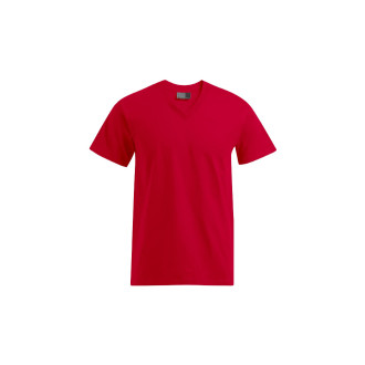 Premium V-Neck-T | bis 5XL, Farben: fire red