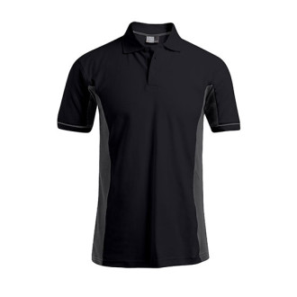 Men's Function Contrast Polo - Mischgewebe | bis 3XL, Farben: black-light grey