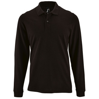 Langarm-Polo Perfect Men, 100% Baumwolle | bis 3XL, Farben: black