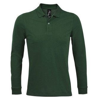 Langarm-Polo Perfect Men, 100% Baumwolle | bis 3XL, Farben: bottle green