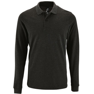 Langarm-Polo Perfect Men, 100% Baumwolle | bis 3XL, Farben: charcoal