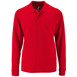 Langarm-Polo Perfect Men, 100% Baumwolle | bis 3XL, Farben: red