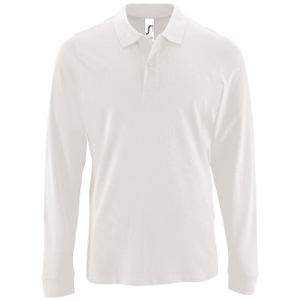Langarm-Polo Perfect Men, 100% Baumwolle | bis 3XL, Farben: white