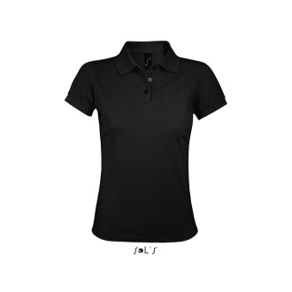 Damen Polo Prime - Mischgewebe | bis 3XL, Farben: black